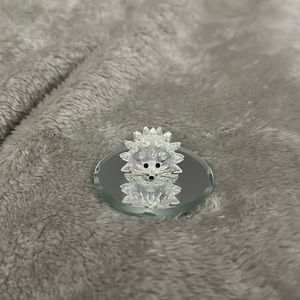 Swarovski crystal hedgehog figurine with whiskers